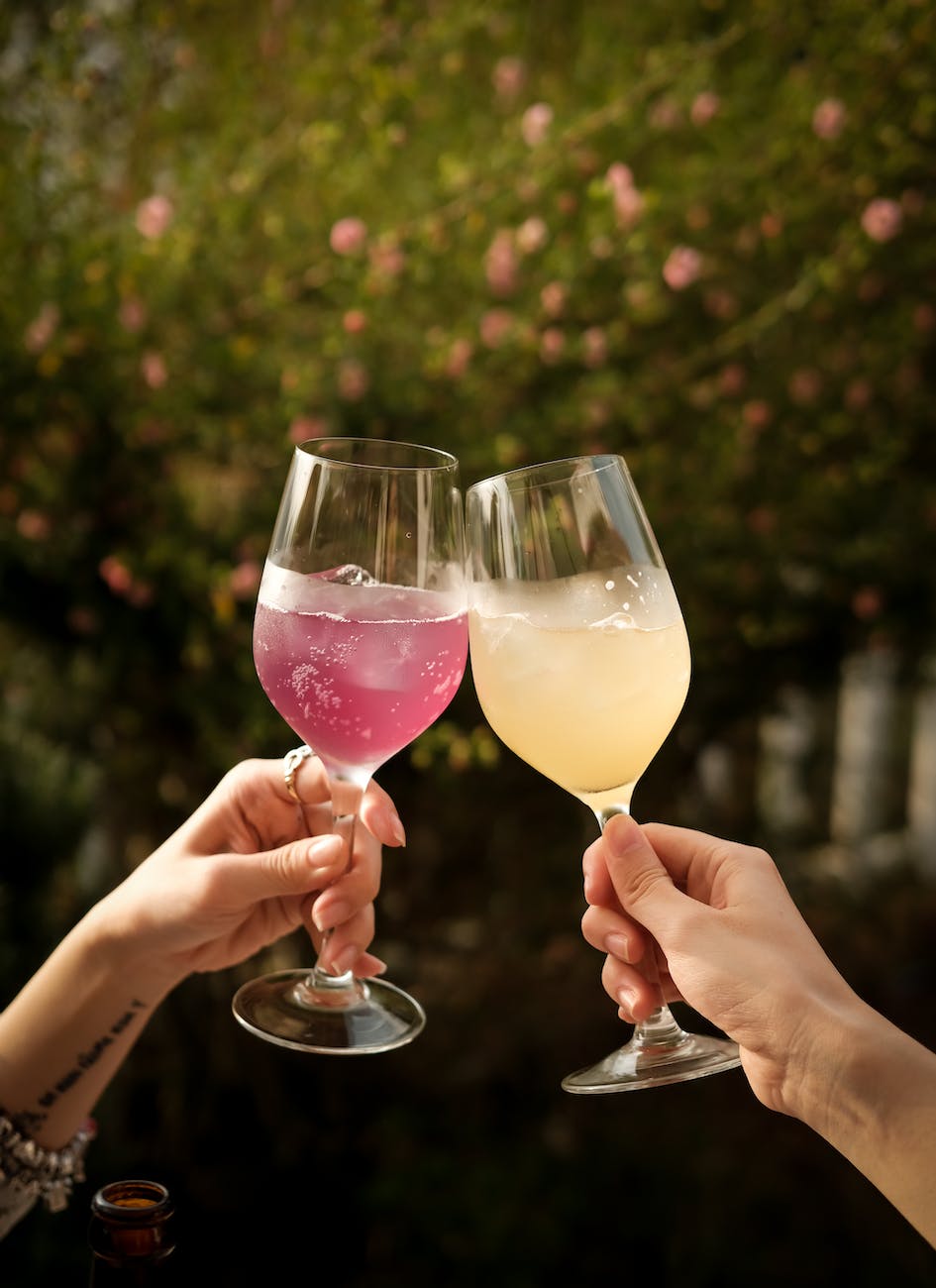 toast with glasses of cold drinks